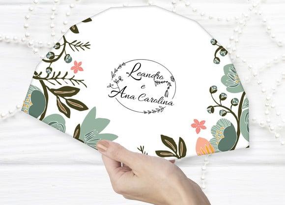 Leque Personalizado Para Casamento
