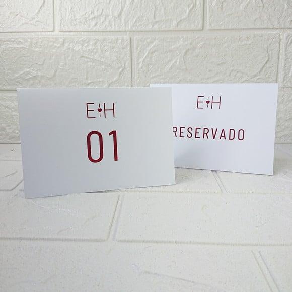 Numeração de Mesa para Casamento