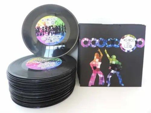 Convite Vinil Anos 80, 70 Disco