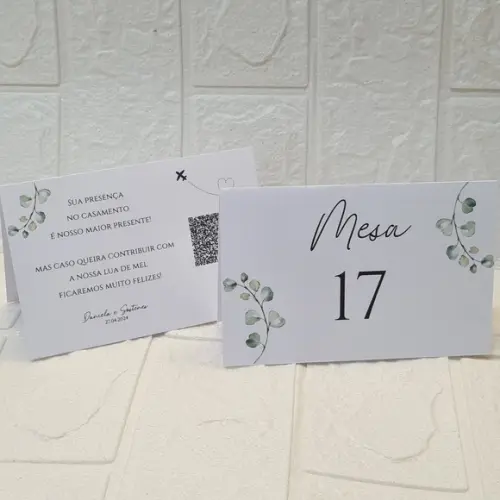 Numeração de Mesa para Casamento