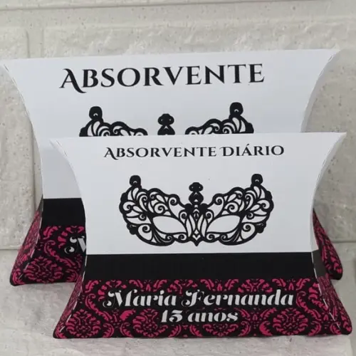Kit Toalete Baile de Máscara Pink e Preto