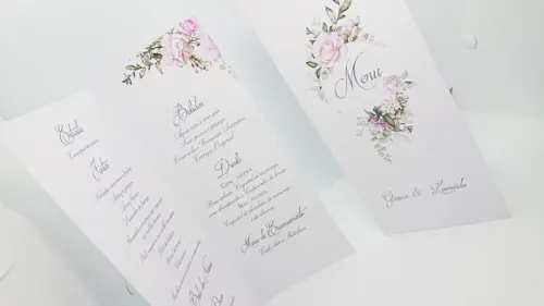 Menu para Buffet Casamento