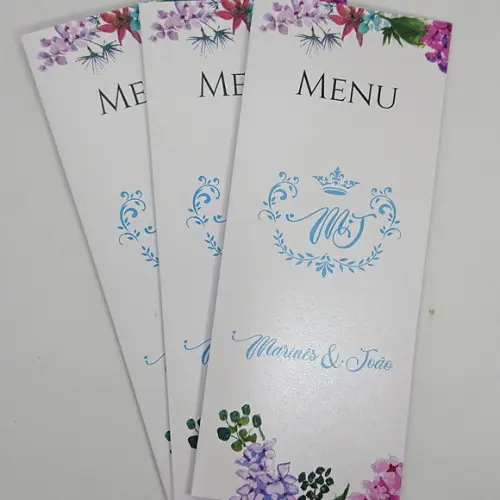 Menu Cardápio Casamento Perolado