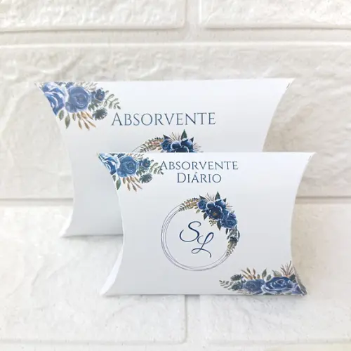 Embalagens para Kit Toalete Flor Azul
