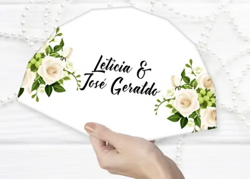Leque Casamento Kraft