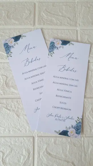 Menu Cartão Casamento
