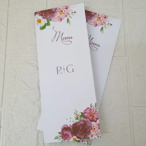 Cardápio Menu Florais Marsala
