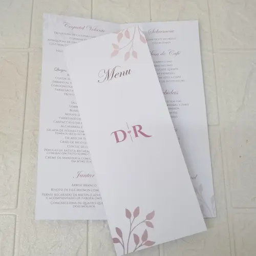 Menu Cardápio Dourado Fantasma da Ópera