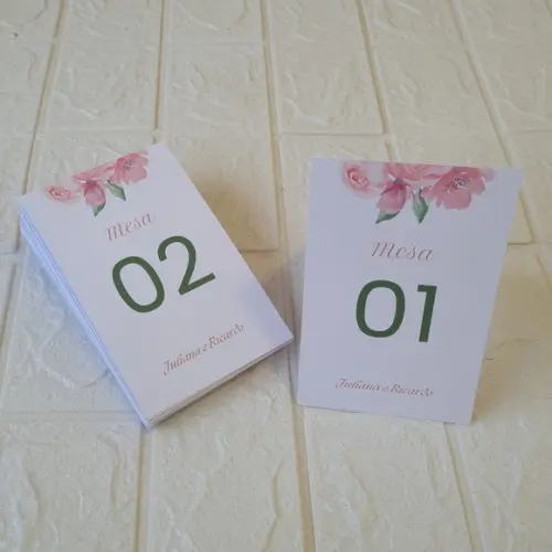 Numeração de Mesa para Casamento
