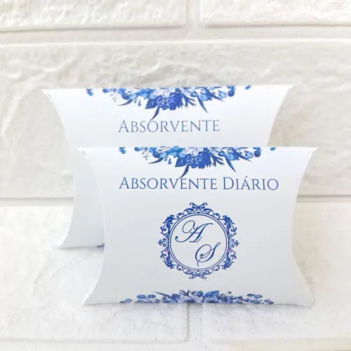Embalagens para Kit Toalete Floral Azul