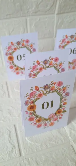Numeração de Mesa para Casamento