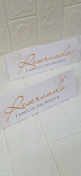 Reservado de Mesa para Casamento Dourado