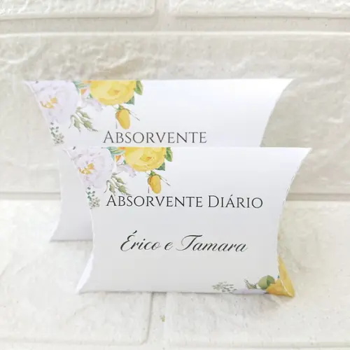 Kit Toalete Fem. e Masc. Floral Amarelo