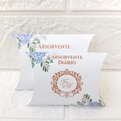 Embalagens para Kit Toalete Hortênsia Azul