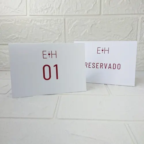 Numeração de Mesa para Casamento
