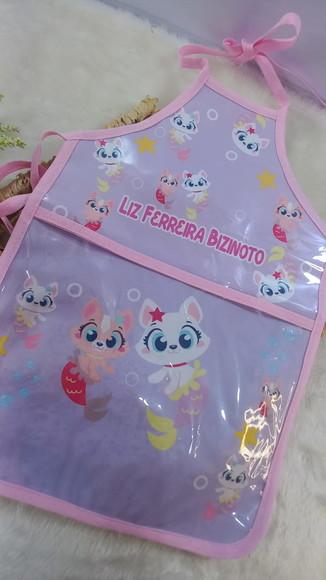 Avental Infantil Impermeável Pintura Escolar Brincadeira
