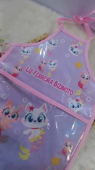 Avental Infantil Impermeável Pintura Escolar Brincadeira