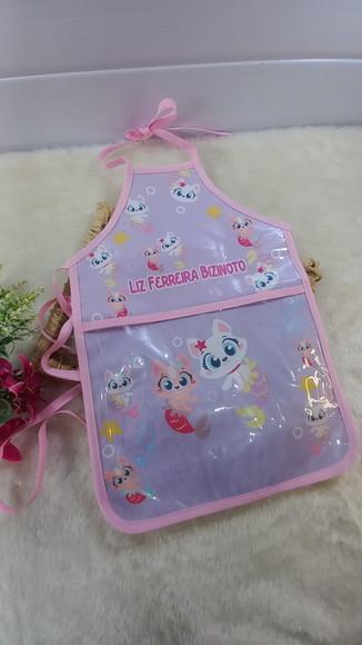 Avental Infantil Impermeável Pintura Escolar Brincadeira