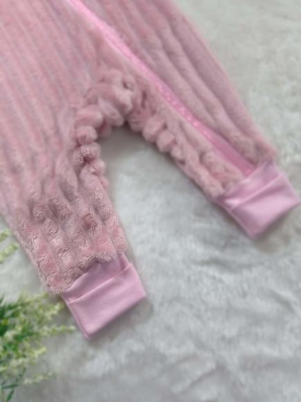 Macacão Bebê Fleece Canelado, Rn/egg