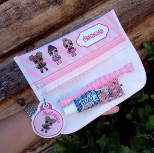 Estojo, Higiene Bucal Personalizado Kit Escolar