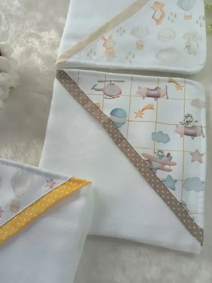 Kit Fralda de Boca em Algodão.
