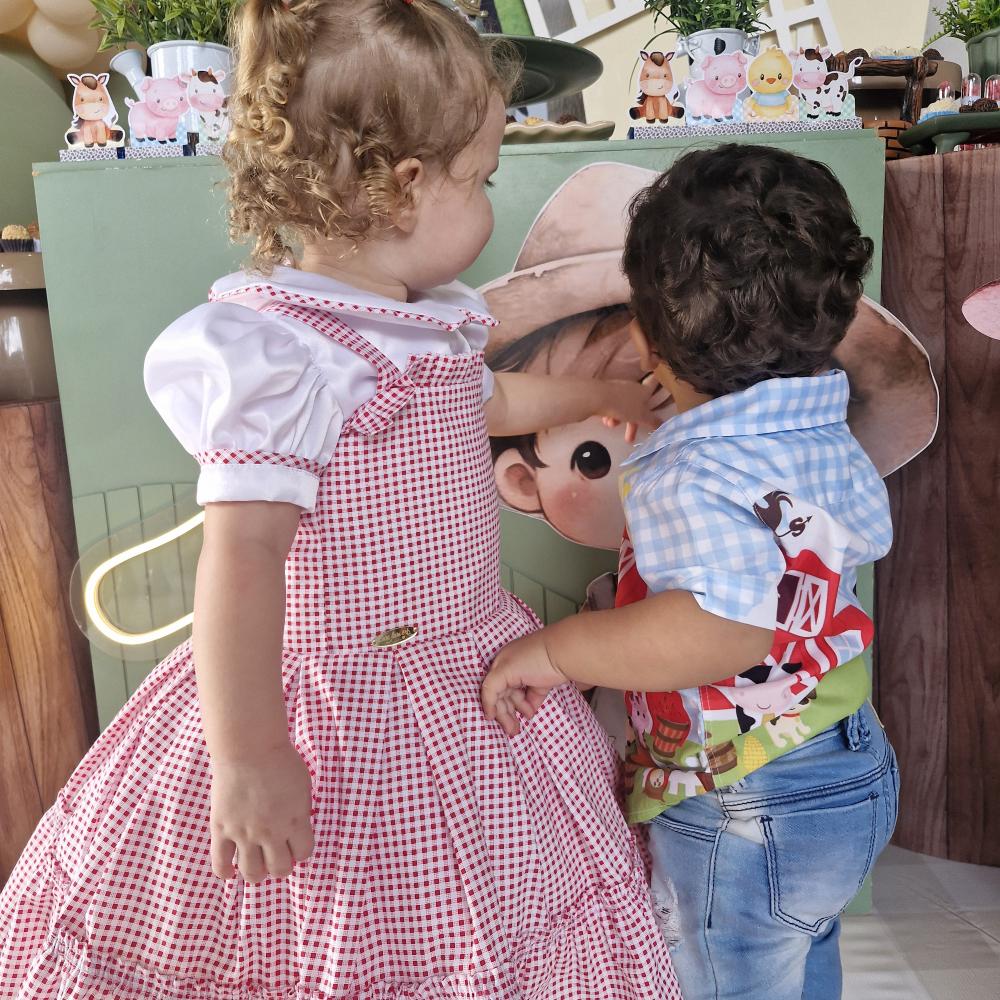 Vestido Xadrez Vermelho Bonequinha