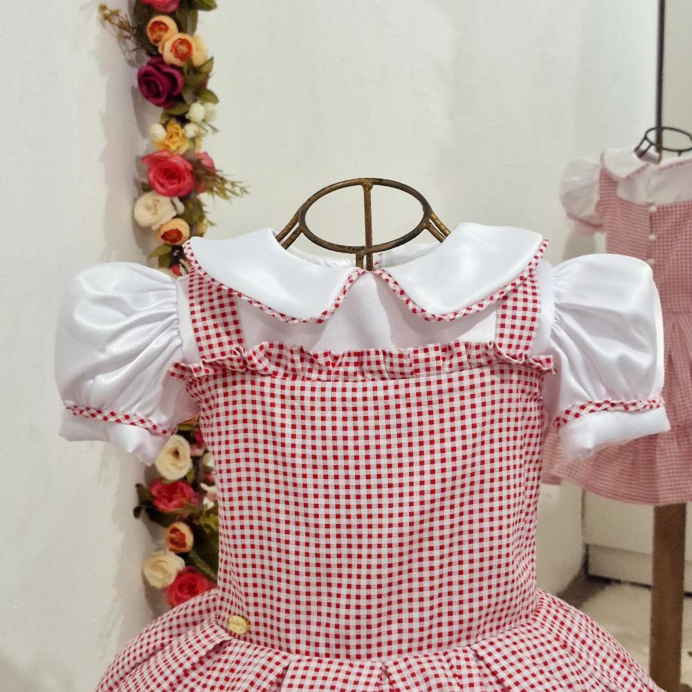 Vestido Xadrez Vermelho Bonequinha
