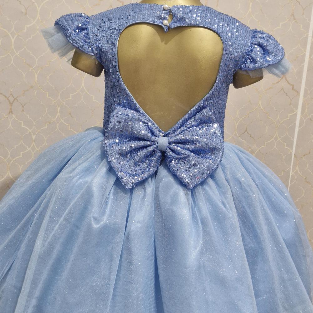 Vestido Luxo Infantil Smurfette