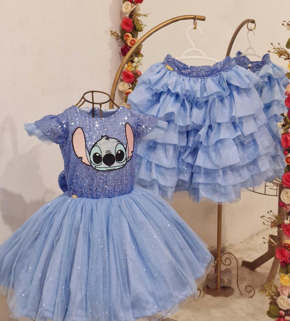 Vestido Luxo Stitch Lilo 2em1