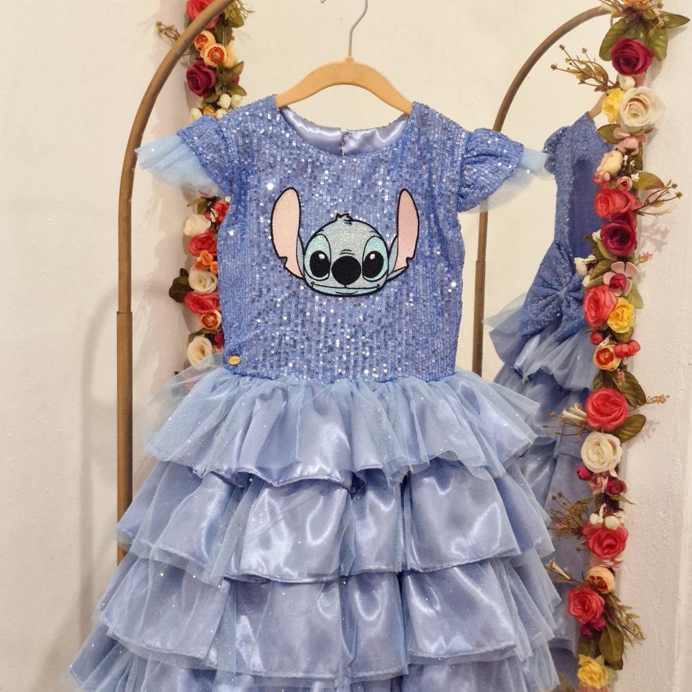 Vestido Luxo Stitch Lilo 2em1