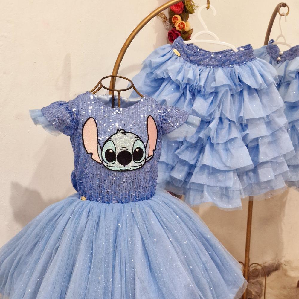 Vestido Luxo Stitch Lilo 2em1