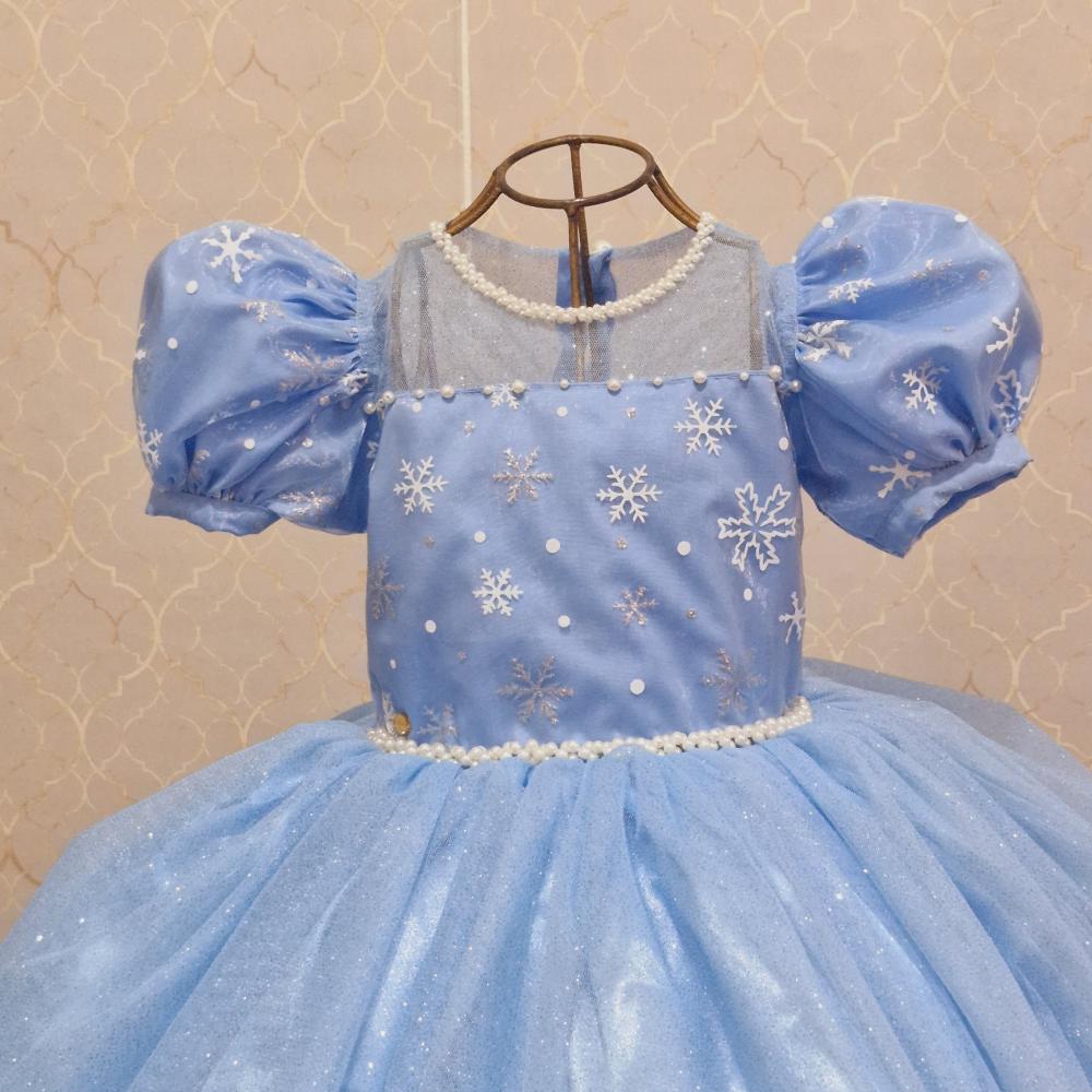 Vestido Elsa Frozen com Capa