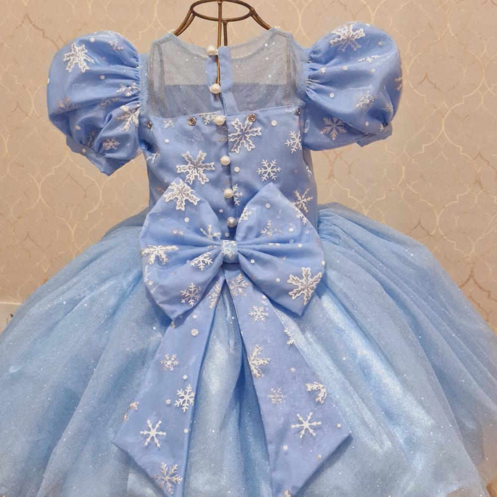 Vestido Elsa Frozen com Capa