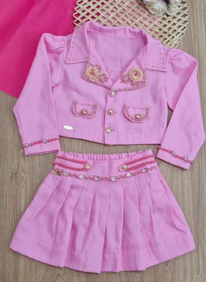 Conjunto Casaquinho e Saia Barbie Cowgirl