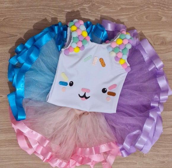 Conjunto Tutu Gatinho Cakey