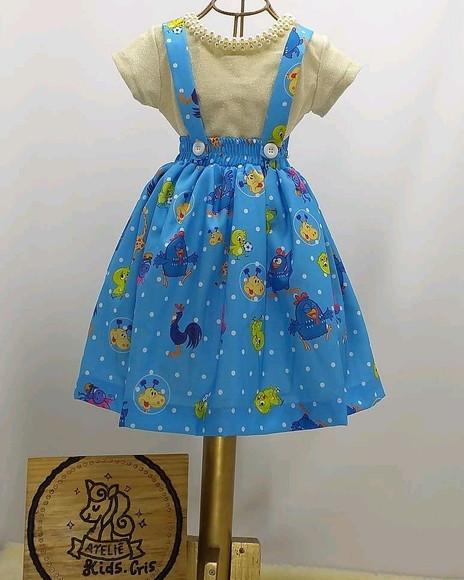 Jardineira galinha pintadinha