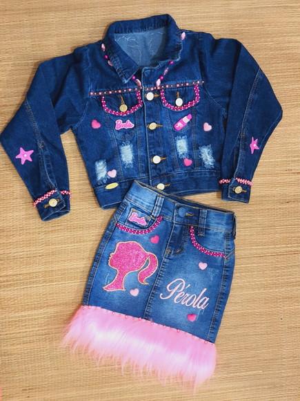 Kit Jaqueta Jeans com Saia Personalizada