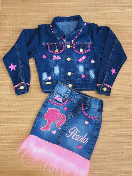 Kit Jaqueta Jeans com Saia Personalizada
