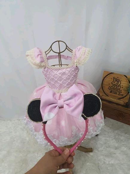 Tiara da mínnie Rosa
