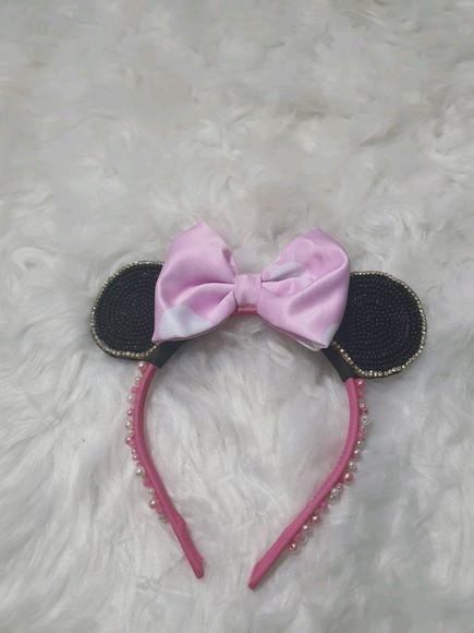 Tiara da mínnie Rosa