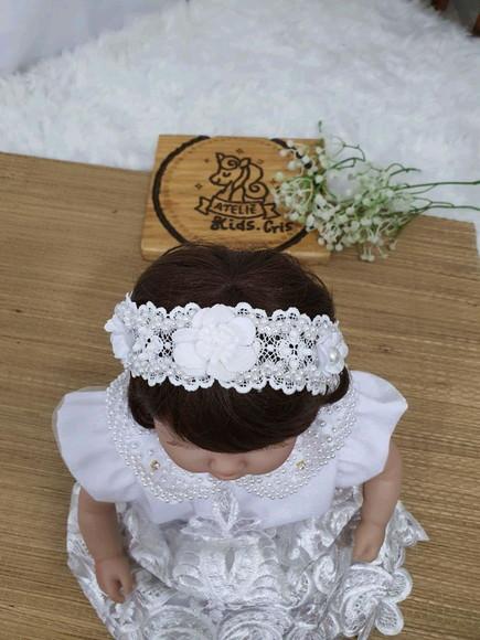 Tiara de luxo batizado