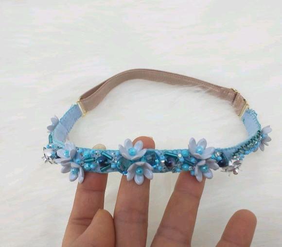 Tiara headband Blue bebê