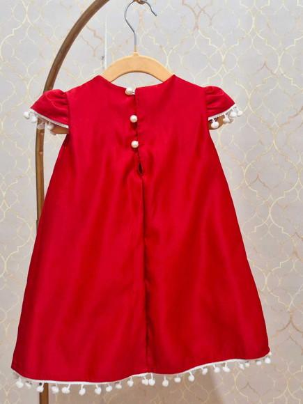 Trapézio mínnie vestido temático tema minnie vermelha