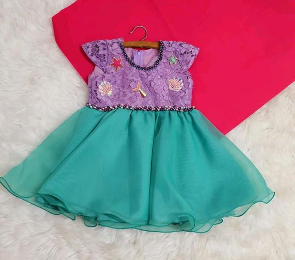 Vestido Ariel Pequena Sereia