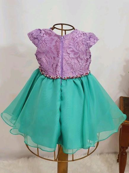Vestido Ariel Pequena Sereia