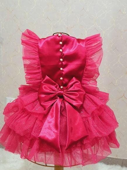 Vestido Barbie Fluflu Rosa Pink