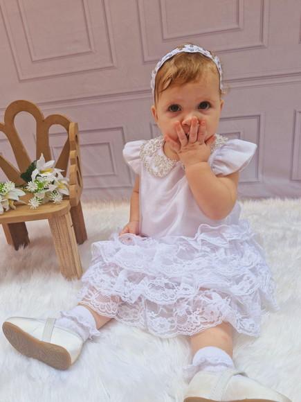Vestido batizado babadinho