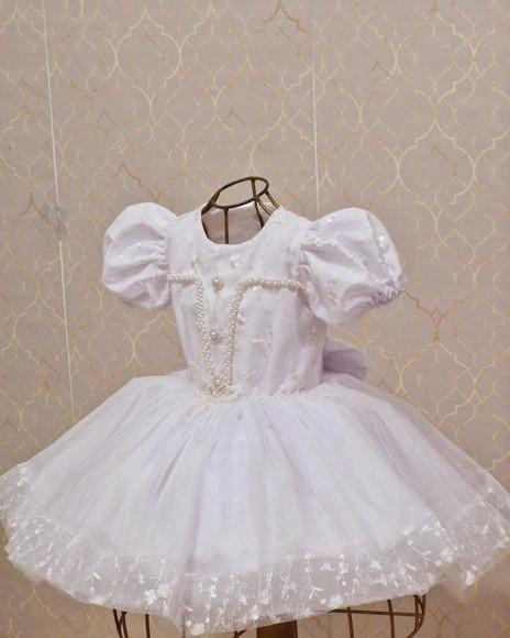 Vestido Branco Luxo Batizado