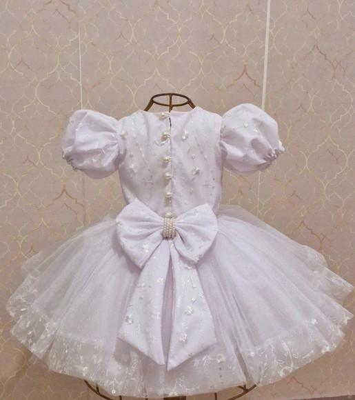 Vestido Branco Luxo Batizado