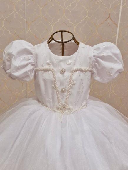 Vestido Branco Luxo Batizado
